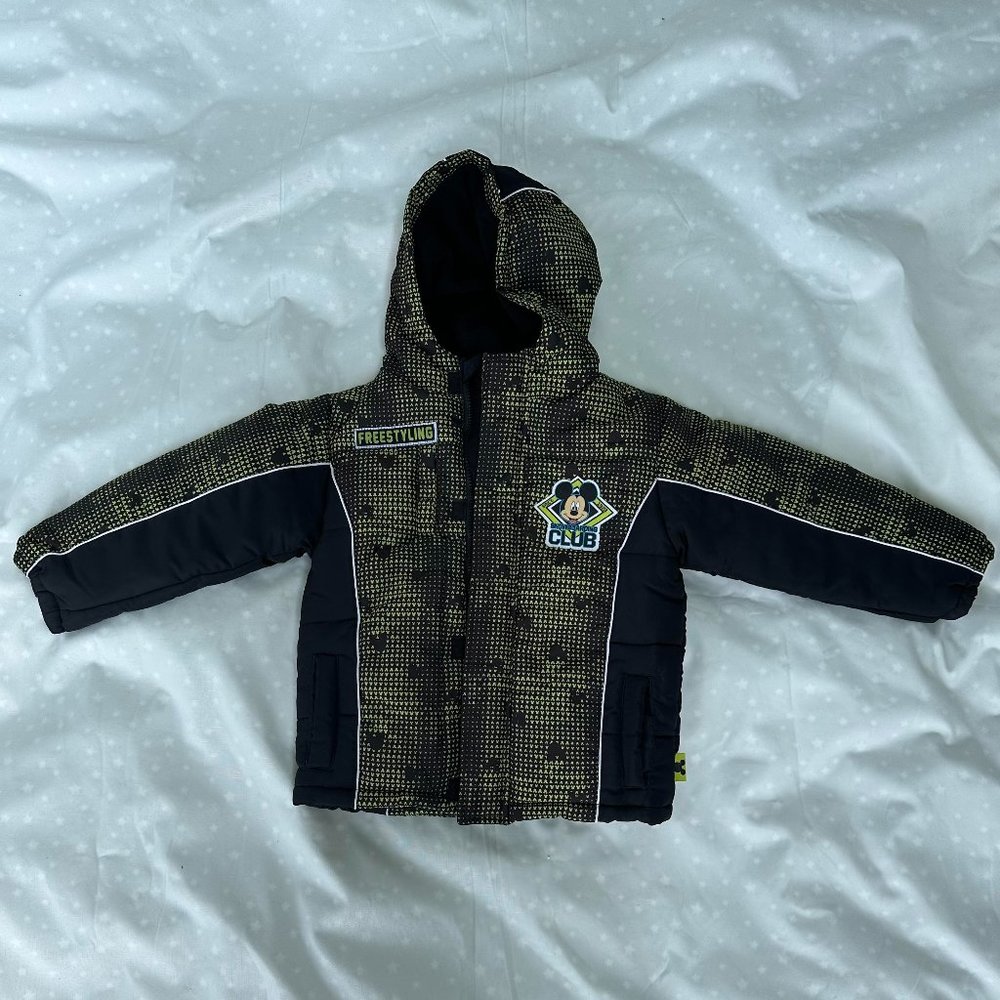 Disney Mickey Mouse Boys Snowboarding Club Puffer Jacket size 5T NEW